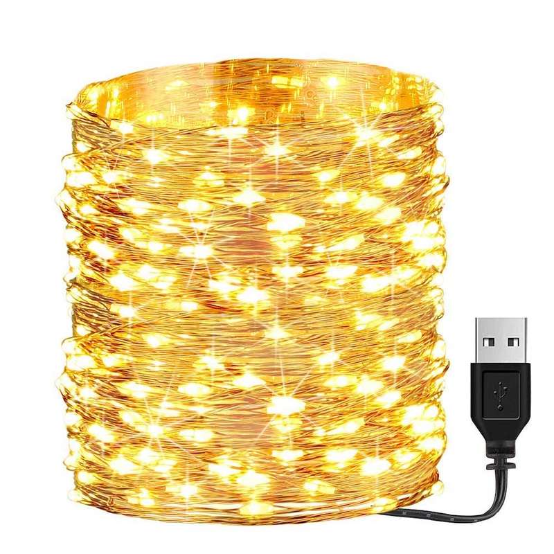 Litehouse 200LED Copper Warm White USB Fairy Lights 20m - LITE02