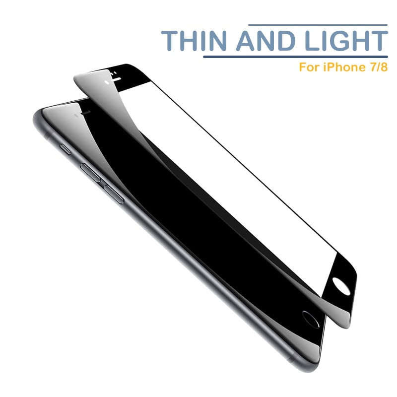 9D Curved Edge Full Cover Tempered Glass On The For iPhone 7 8 Plus S... - For iphone 8 Plus / Black