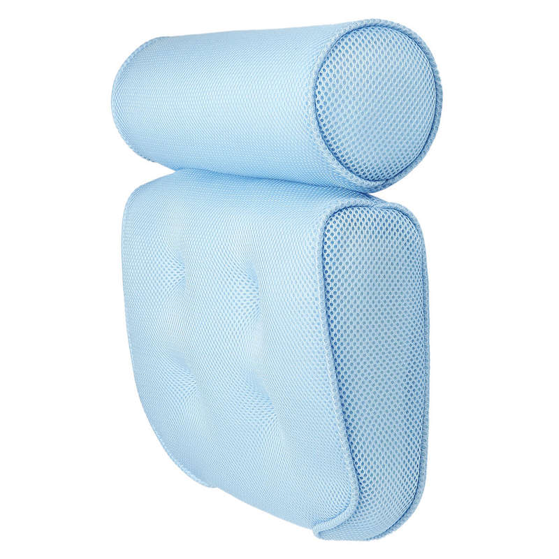 3D Mesh Massage Bath Pillows Anti-bacterial Anti-mite Spa Bathtub Pillow - White