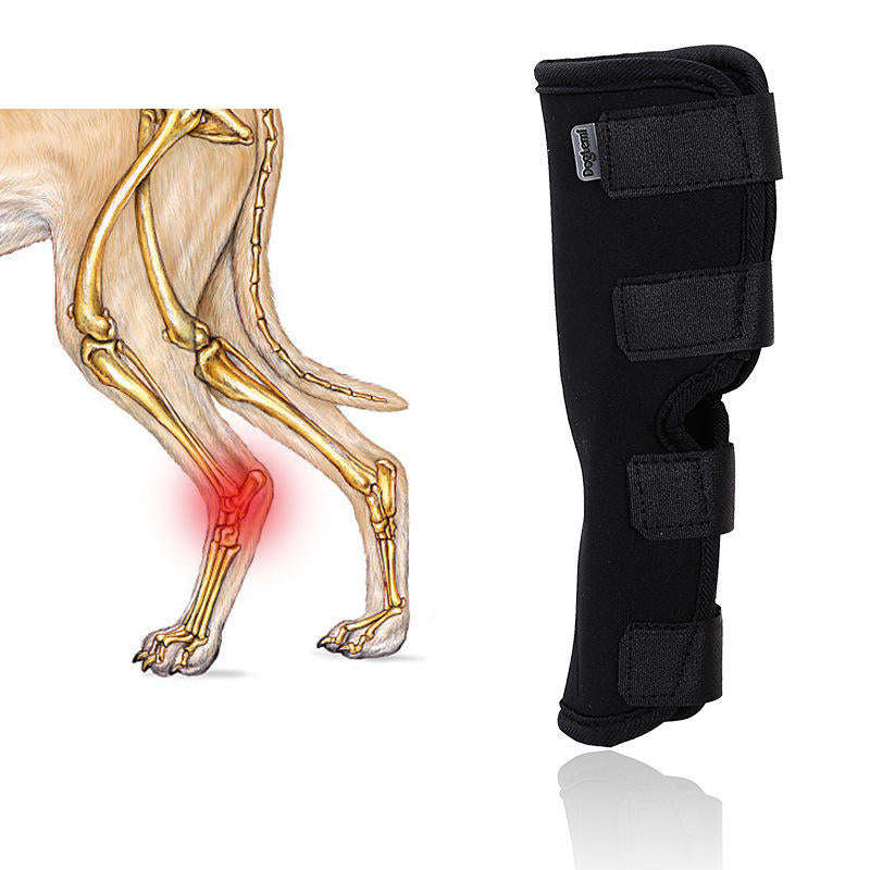 Dog Hock Braces Pet Supportive Rear Dog Compression Leg Joint Wrap Protects Wounds and Injury - S