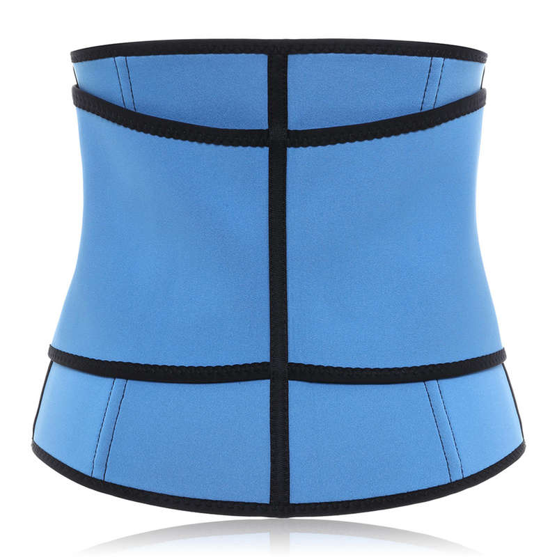 Sport Women Waist Tummy Girdle Zipper Belt Corset Body Shaper Trainer Control - Grey S