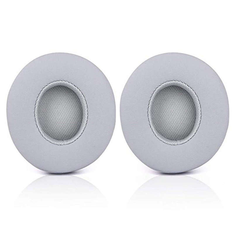 2Pcs Replacement Ear Pads Soft Cushion Cover Earmuff for Beats Solo 2 Headphone - White