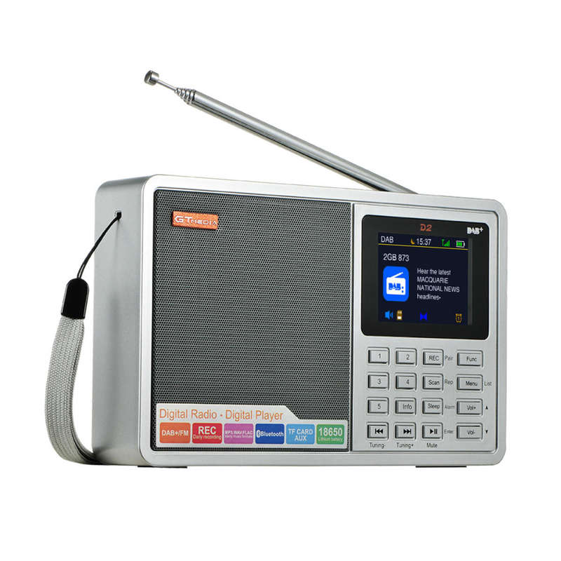 GTMEDIA D2 DAB+ 174.92-239.20MHz DAB FM Full Band Digital Radio MP3 Music Player Clock Alarm