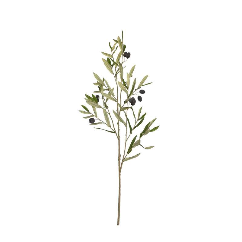 Olive Leaf Stem with Faux Olives