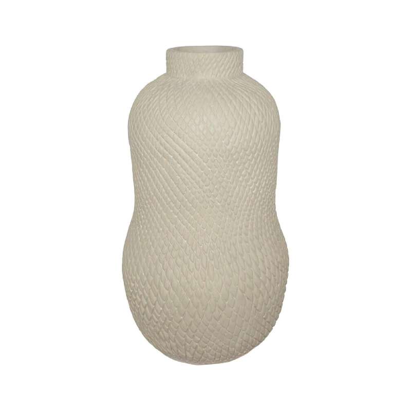 Curved Beige Texture Vase