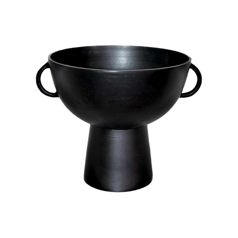 Black Footed Bowl With Handles