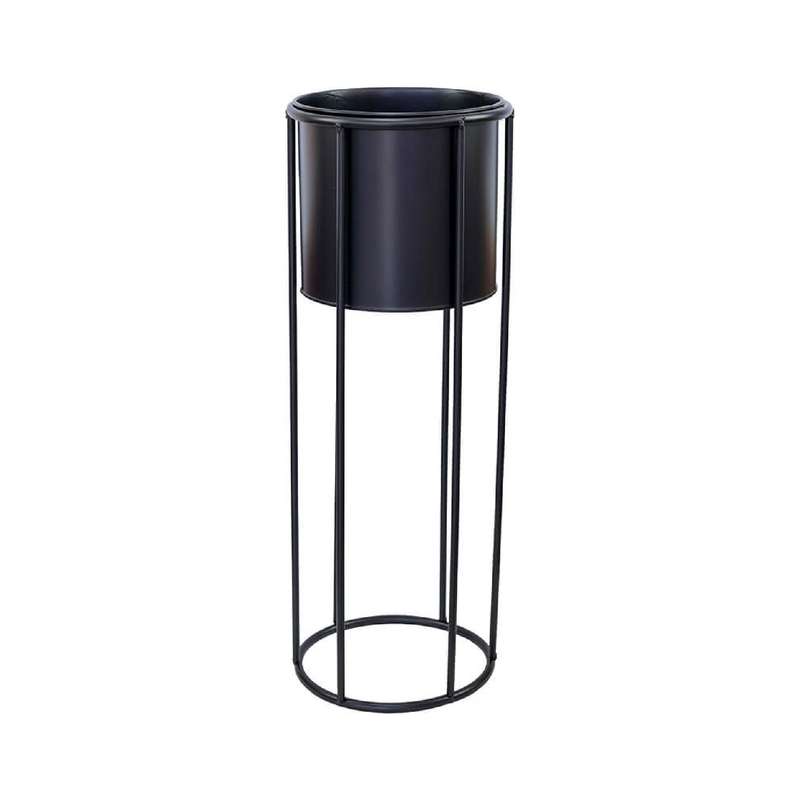 Black Metal Round Planter Stand