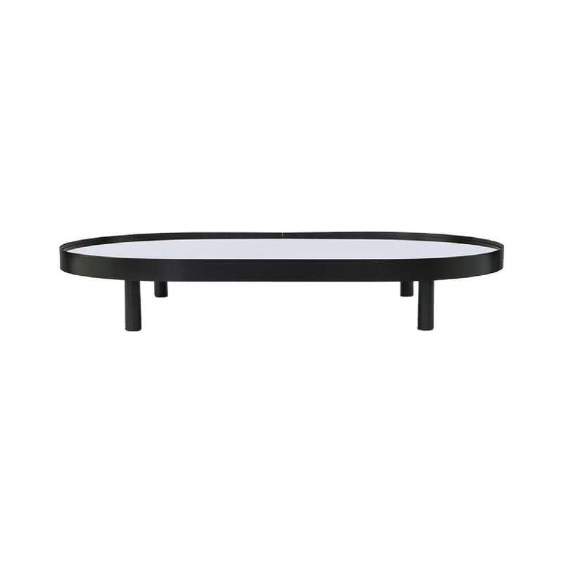Black Oval Mirror Tray