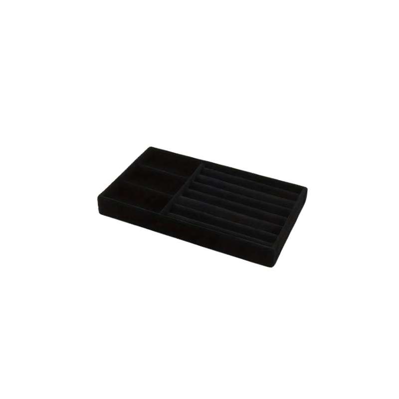 Black Velvet Jewellery Tray  3 & 1 Grid