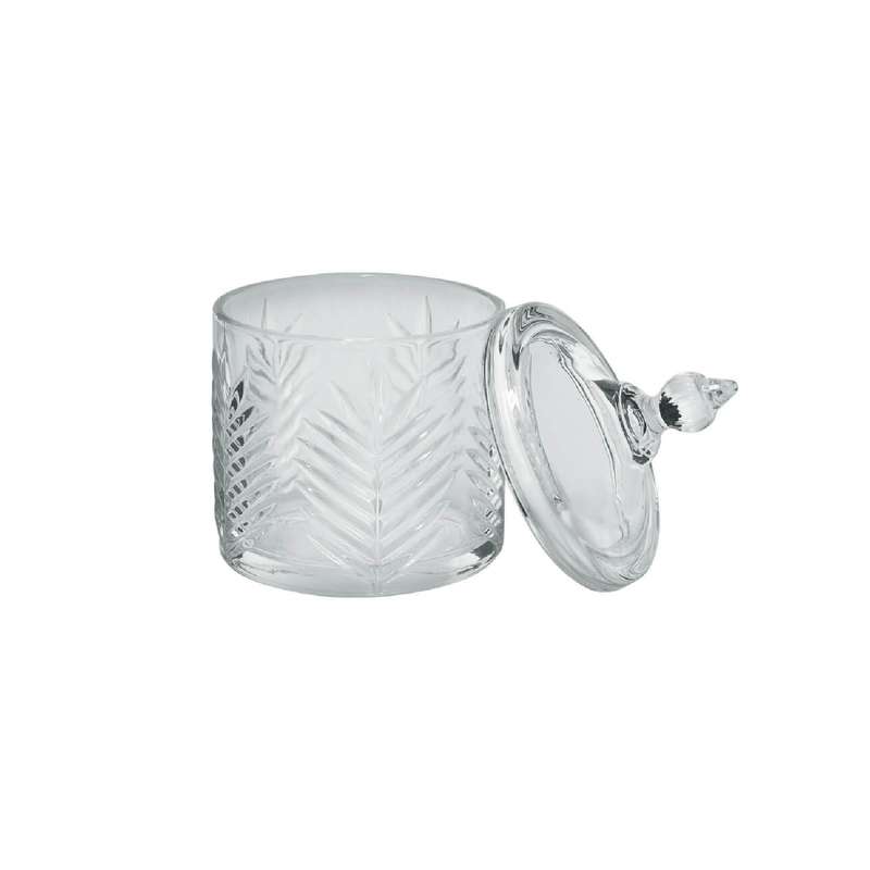 Botanical Glass Trinket Box
