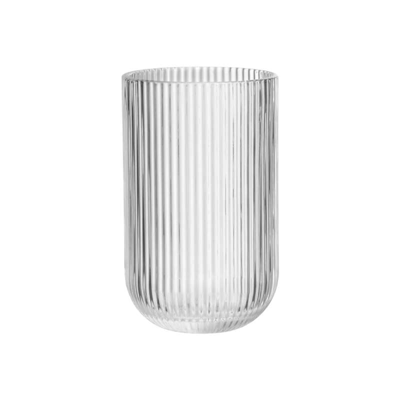 Clear Ribbed Glass Hi-Ball