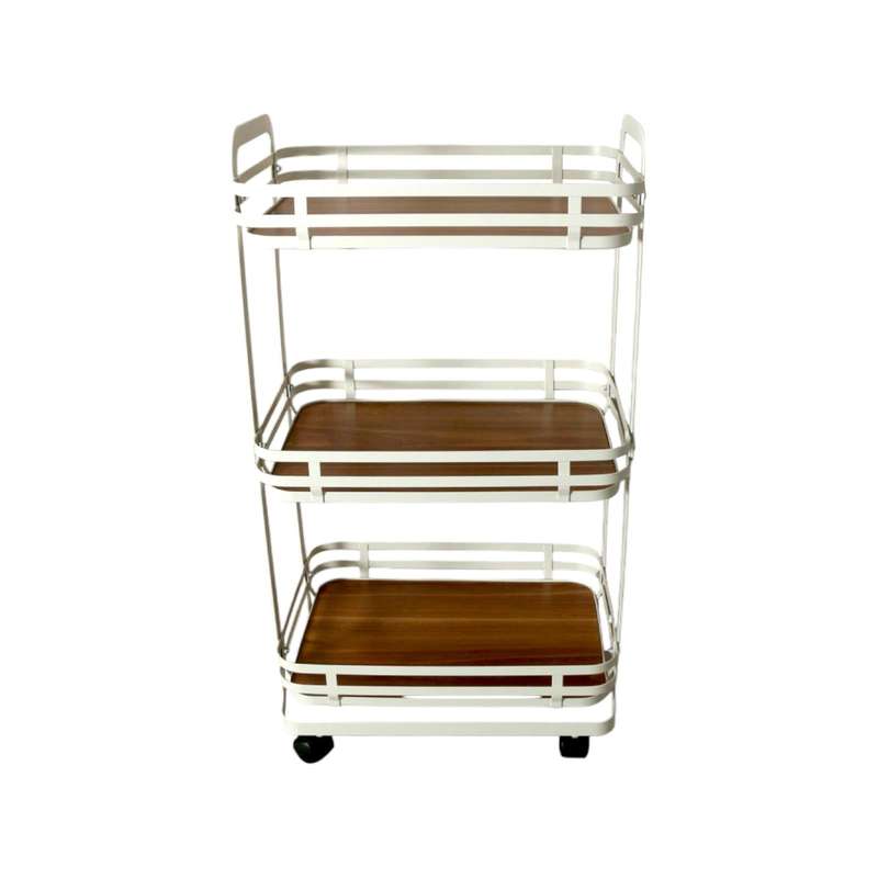 Cream 3-Tier Storage Cart