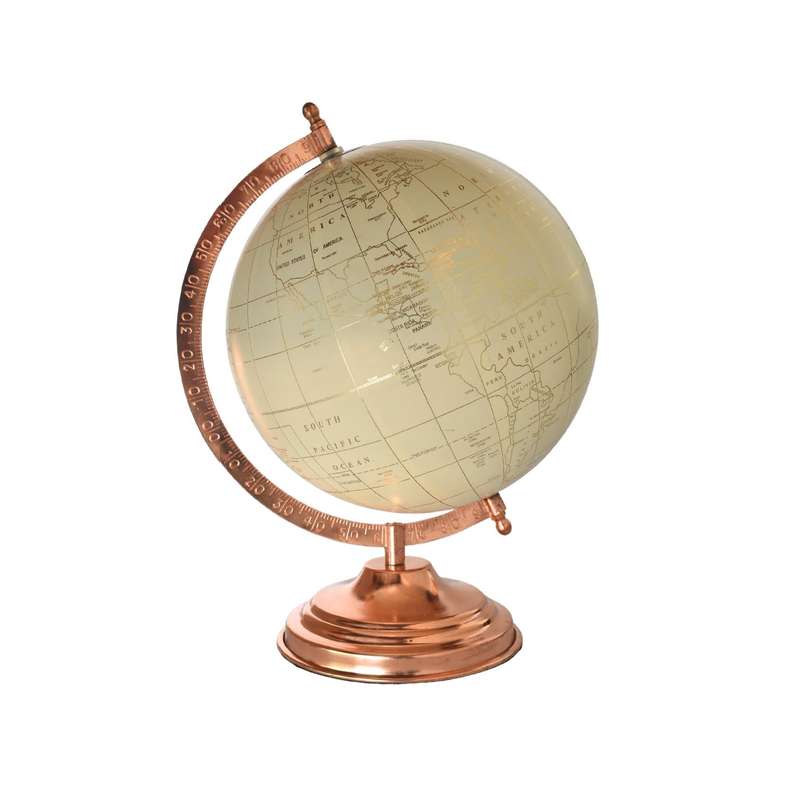 Cream Decorative World Globe