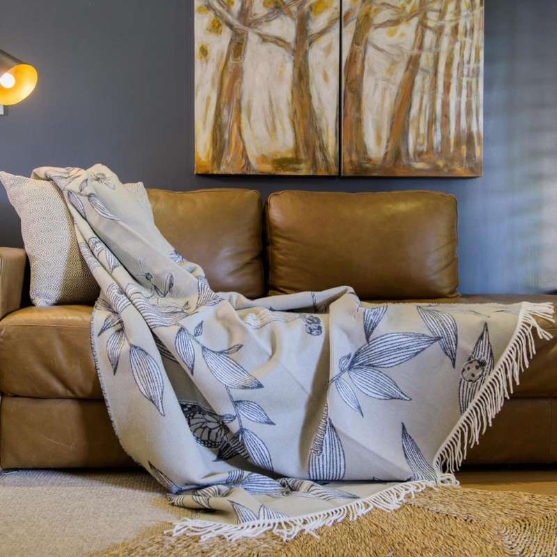 Entomology Cobblestone/Black Throw