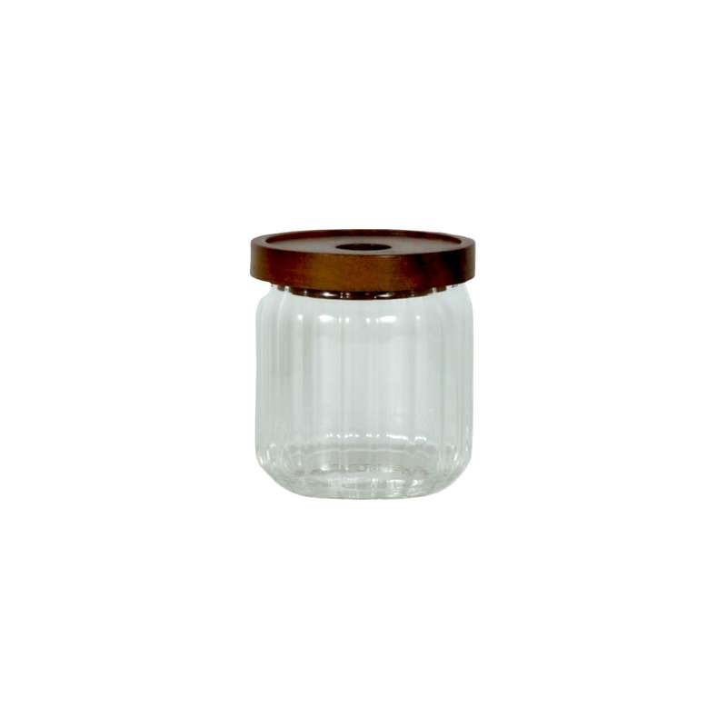 Glass Jar with Acacia Lid