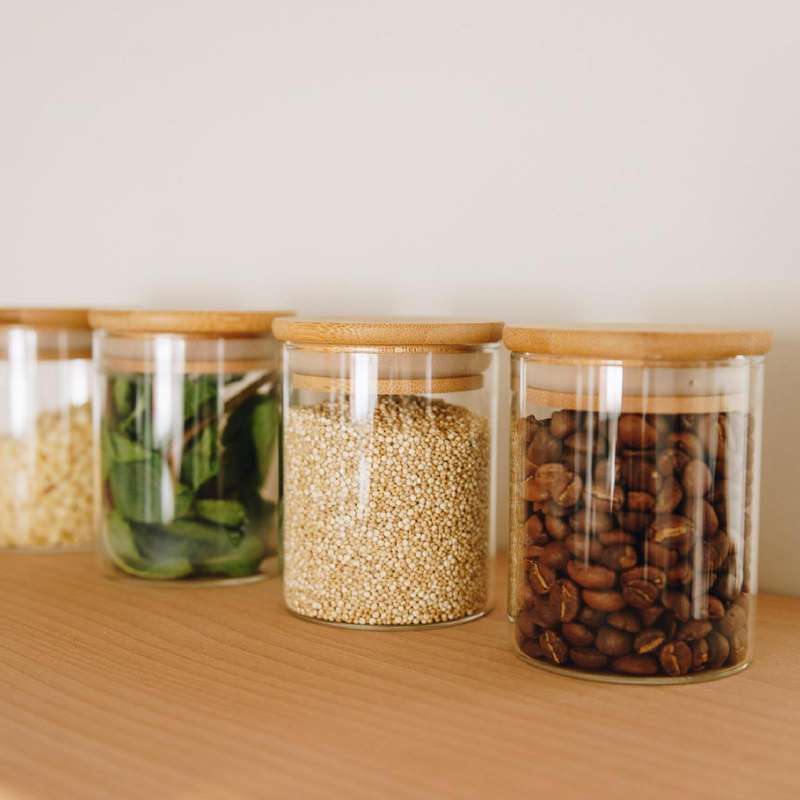 Glass Jar With Bamboo Lid (75ml-1700ml)