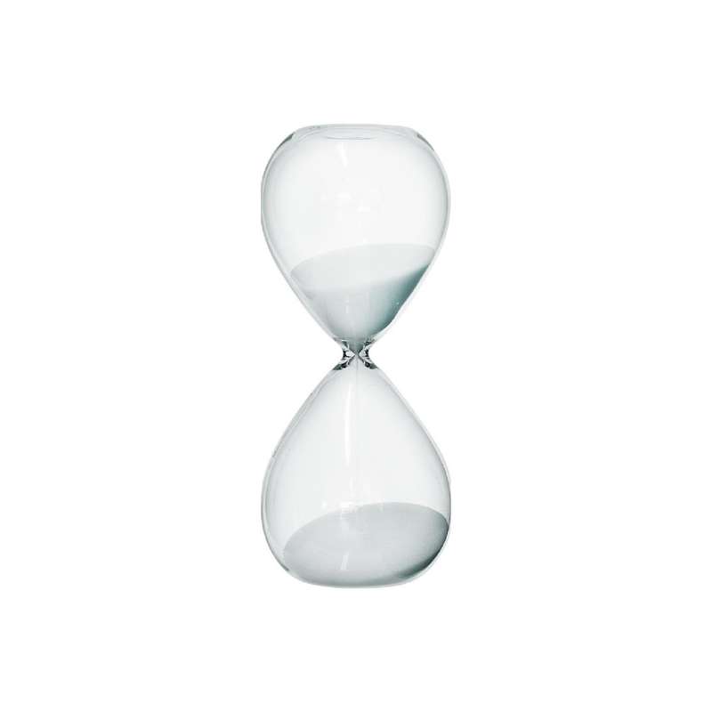 Glitter Hourglass White