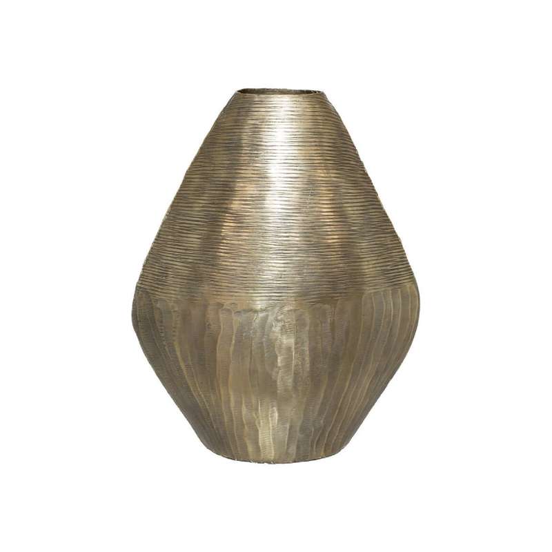 Gold Textured Metal Vase