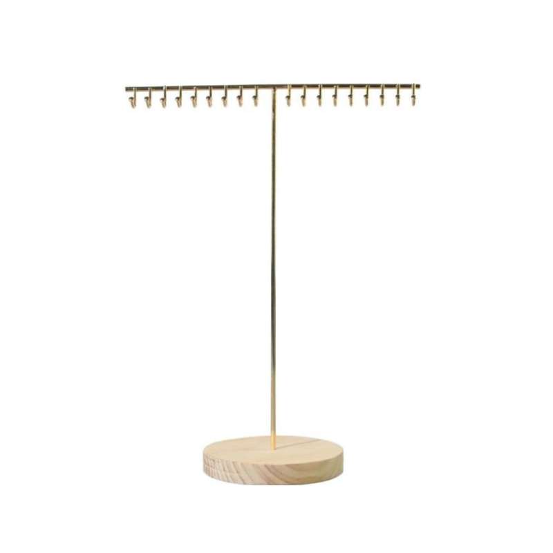 Gold & Wood Necklace Holder