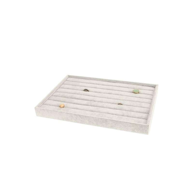 Grey Velvet Open Ring Tray