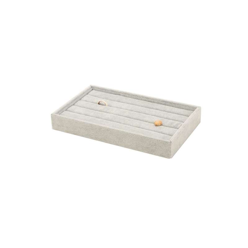 Grey Velvet Open Ring Tray