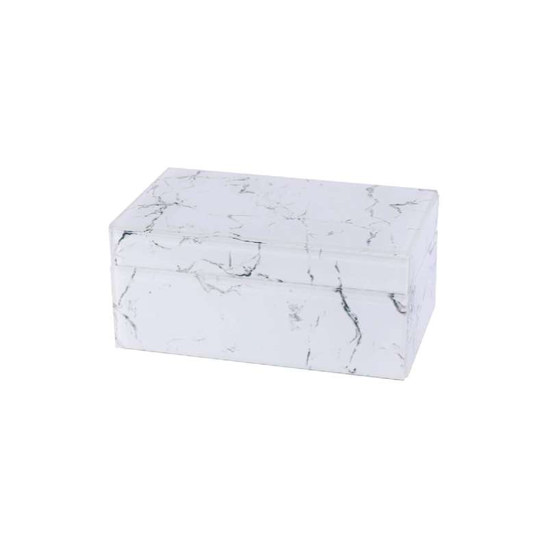Marble-Inspired Glass Accessory Box