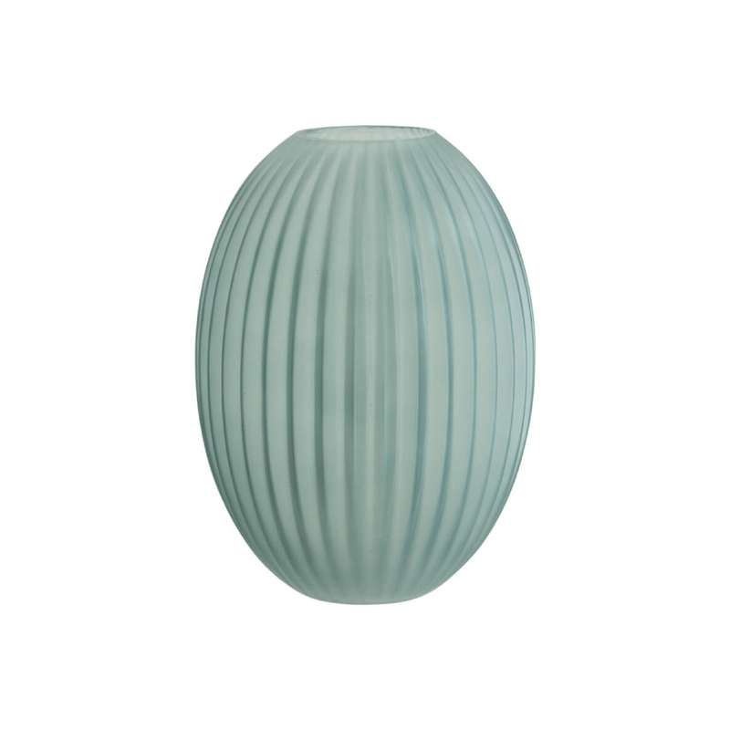 Matte Blue Glass Vase