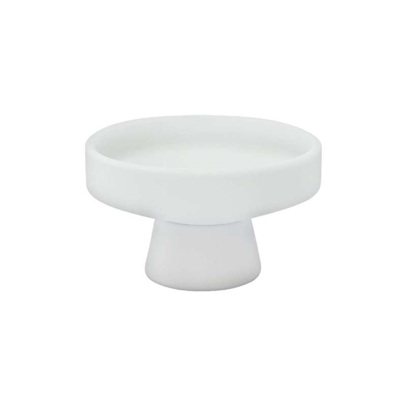 Matte White Footed Vase
