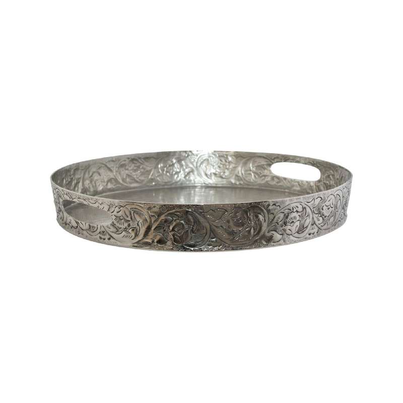 Moroccan Silver Decorative Tray