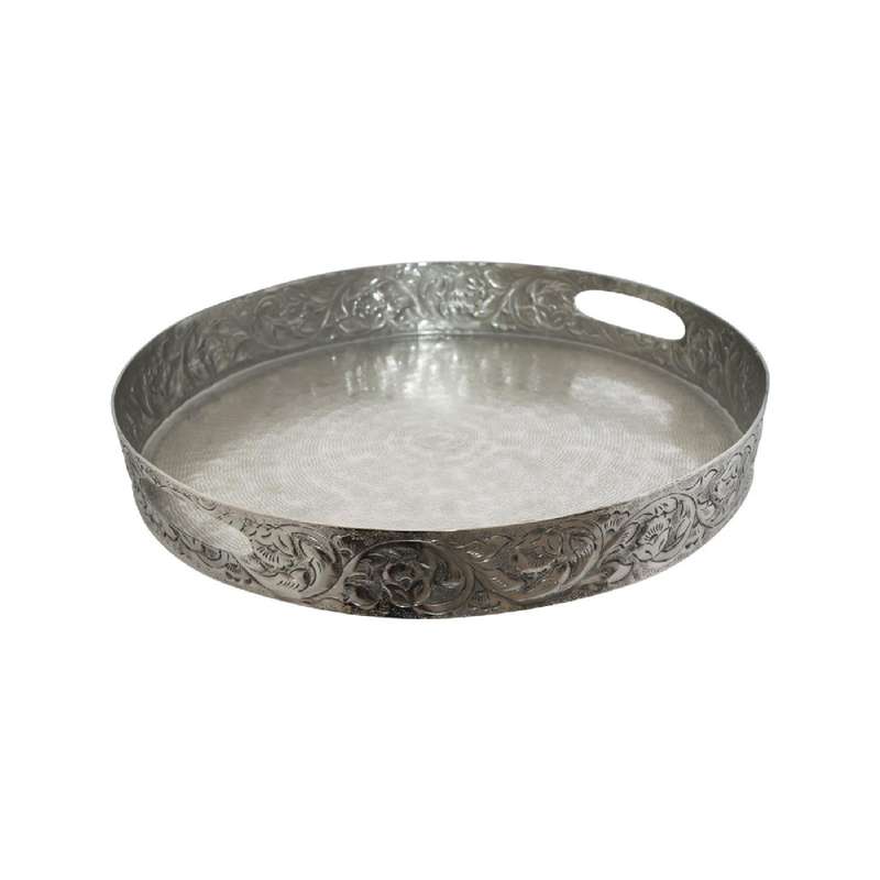 Moroccan Silver Decorative Tray
