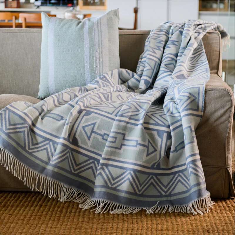 Ndebele Overcast Sky/Eggshell Throw