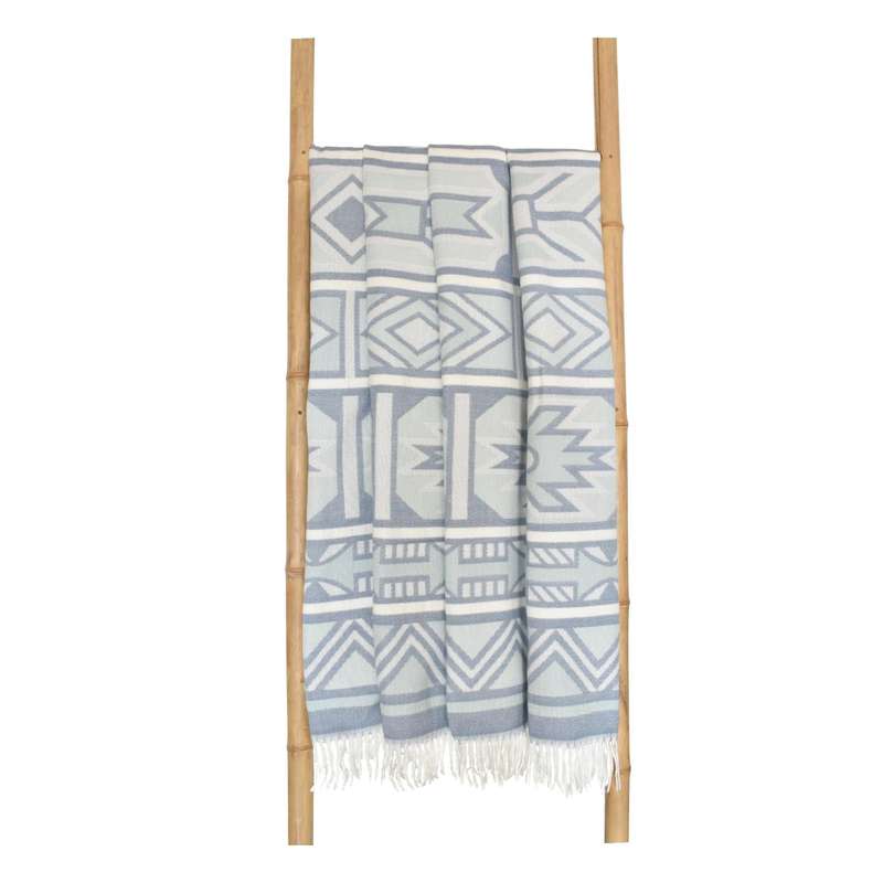 Ndebele Overcast Sky/Eggshell Throw