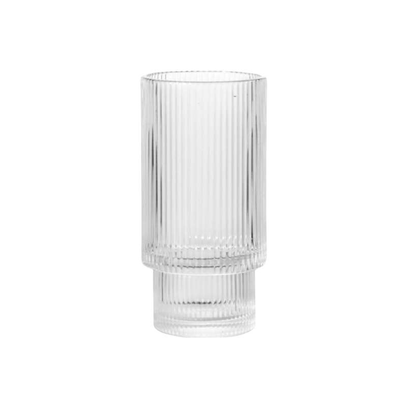 Ribbed Glass Drinkware