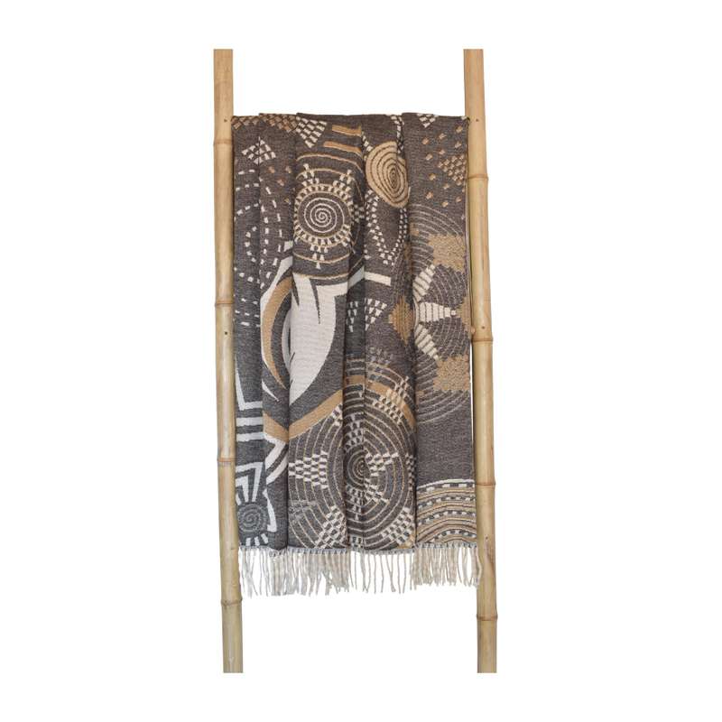 Rwanda Cocoa & Leather Throw