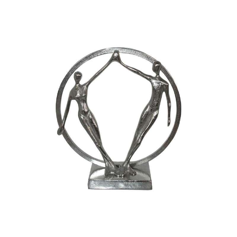 Silver Dancing Couple In Ring