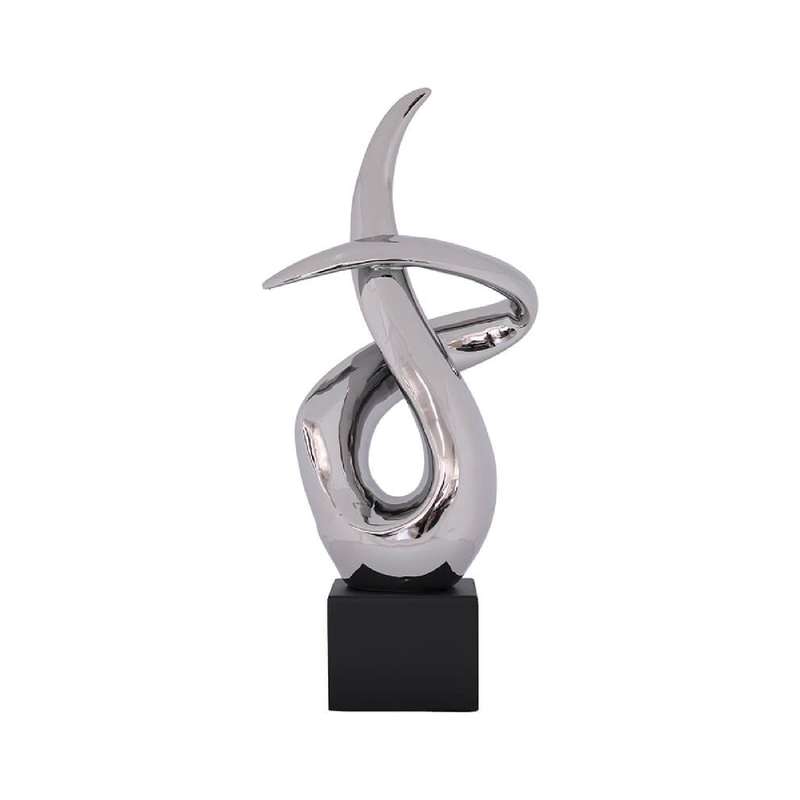 Silver Twirl Sculpture