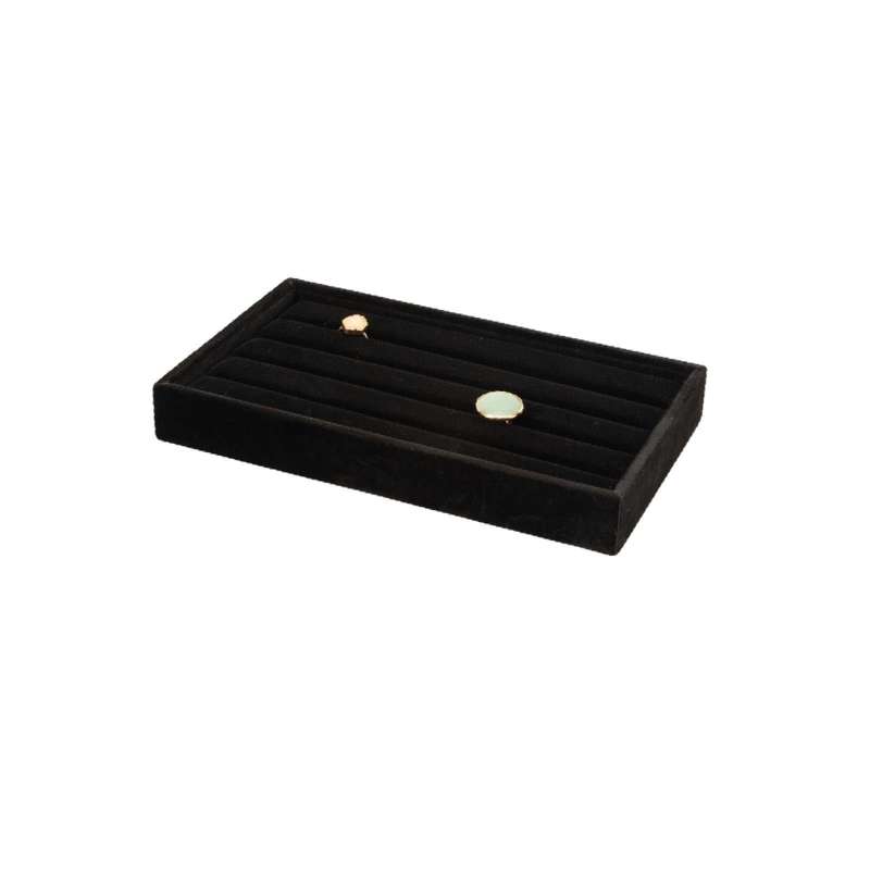 Black Velvet Open Ring Tray