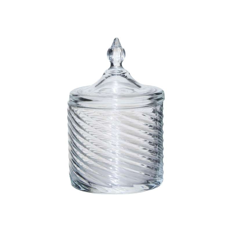 Spiral Glass Trinket Box