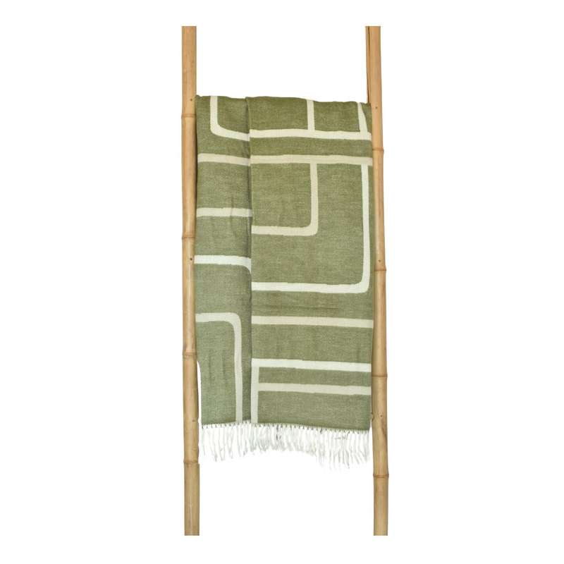 Thula Thula Hunter/Oyster Grey Line Throw