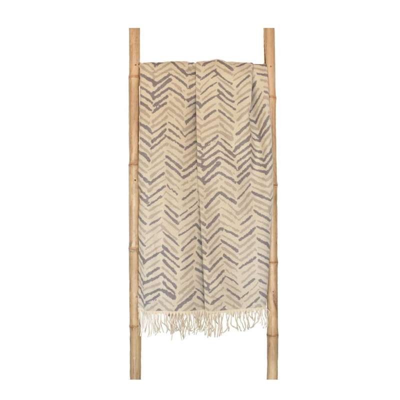 Thula Thula Iron/Cobblestone Brushstrokes Throw