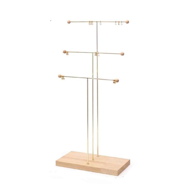 Tiered Gold Necklace Display