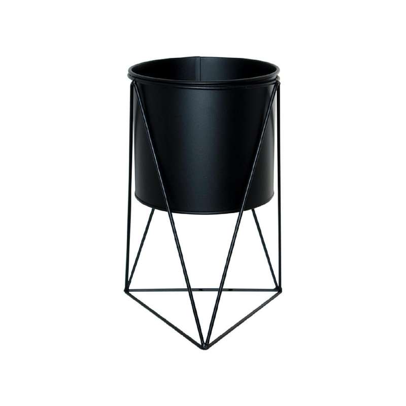 Tri Black Metal Planter Stand