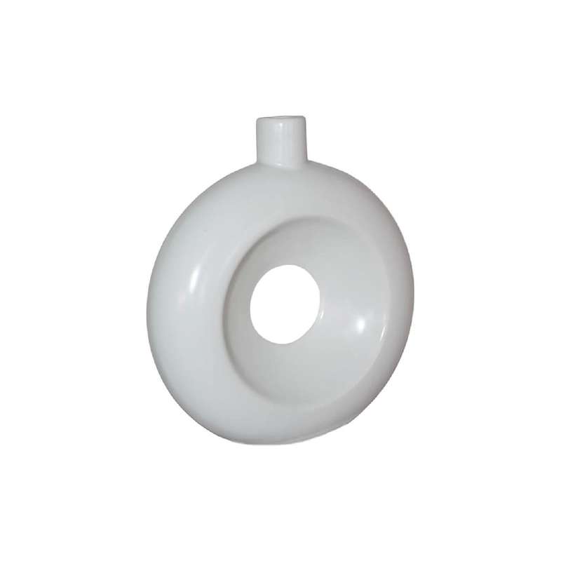 White Glossed Ceramic Vase