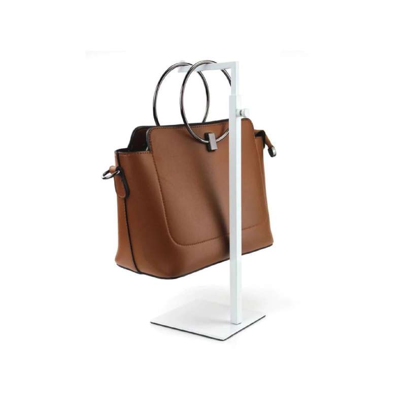 White Metal Handbag Display Stand