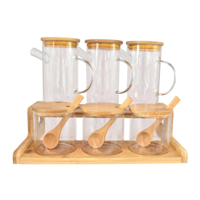 Bamboo Storage Set with Stand