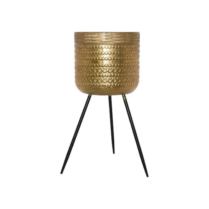 Black & Gold Metal Plant Stand