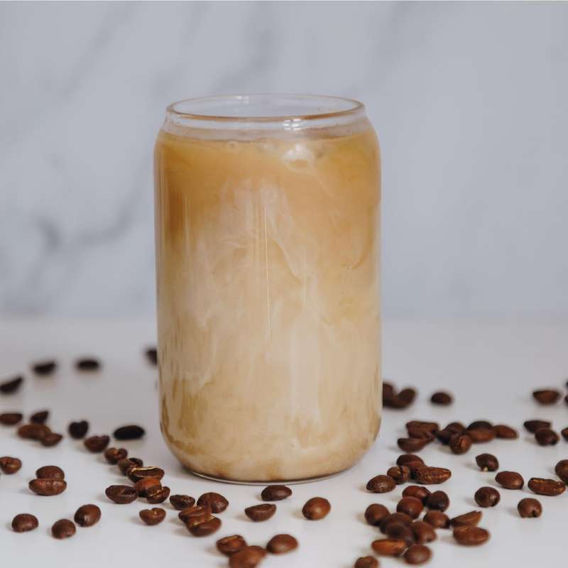 Clear Drinking Glass with Glass Straw - 400ml