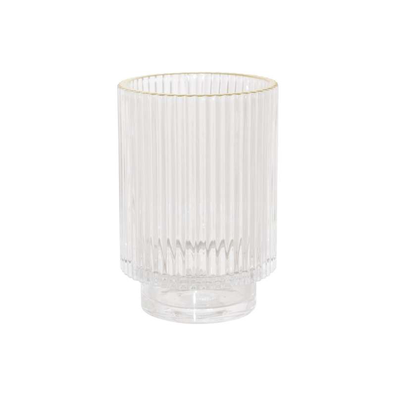 Clear Votive with Gold Rim