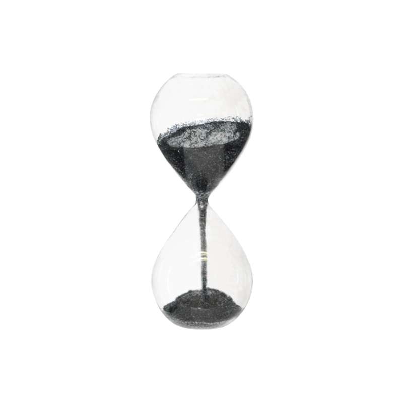 Glitter Hourglass Black