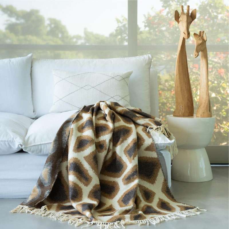 Giraffe Patterned Throw
